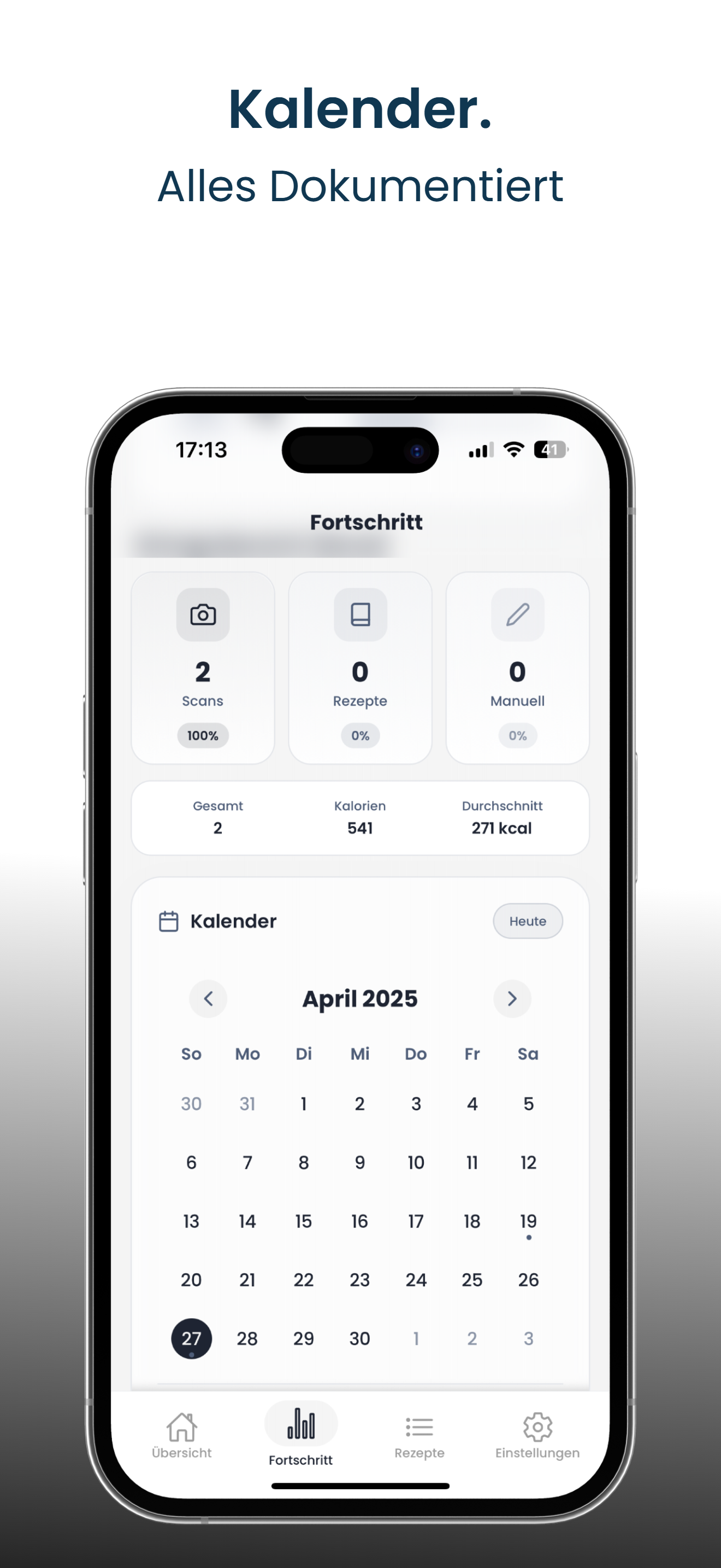 FoodsAI dunkle Übersicht